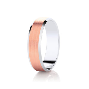 Two Colour Wedding Ring (Dc109bc)