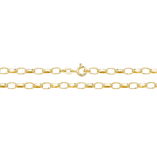 9ct Yellow Gold Diamond Cut Belcher Chain (Ch382/20)