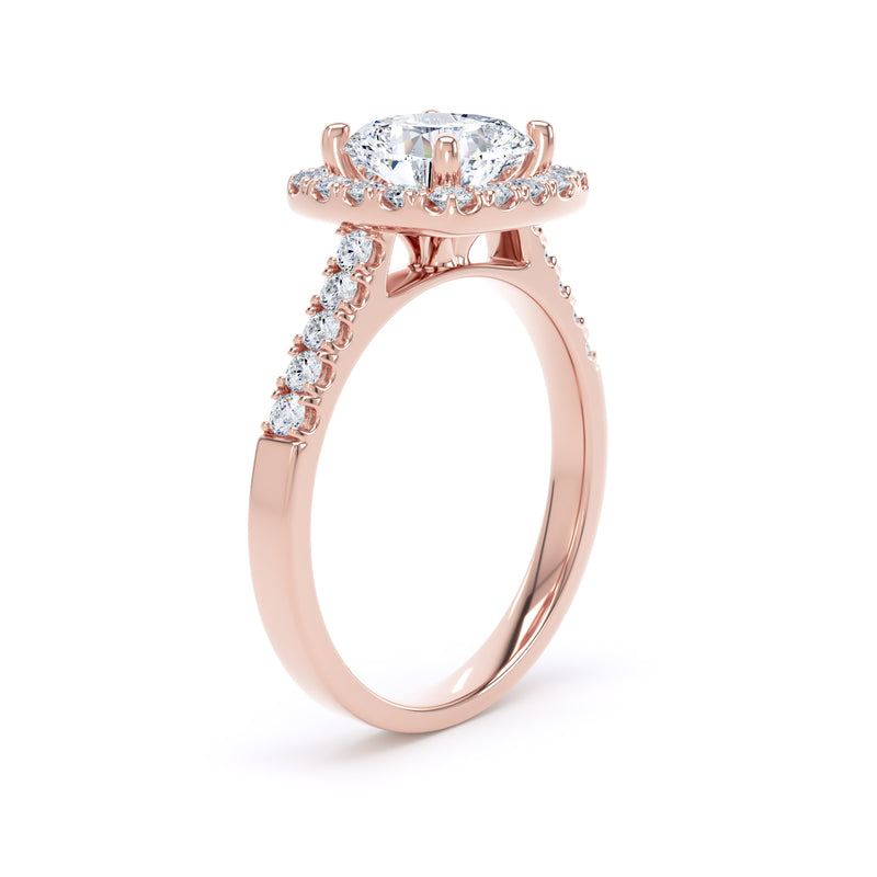 1.92ct Cushion Cut Halo Set Lab Grown Diamond Certified Solitaire Ring (Chs01)