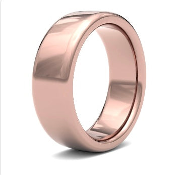 9ct 8mm Heavy Soft Court Wedding Ring (8Ghs-9y)