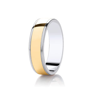 Two Colour Wedding Ring (M141)