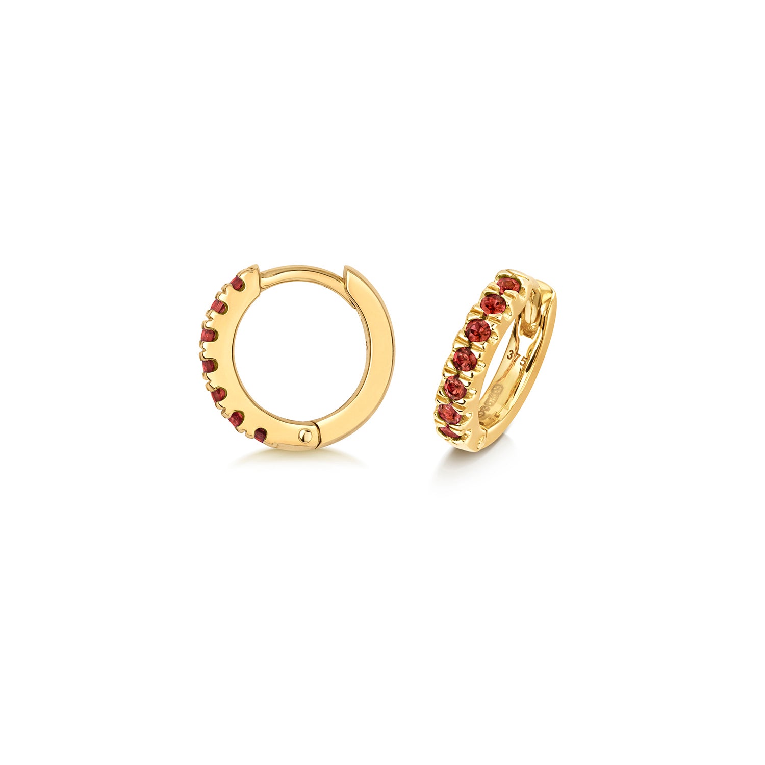 Garnet Huggie Earrings (Ed218g)