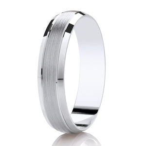 9ct Brushed Centre Flat Court Wedding Ring (Dc311bc)