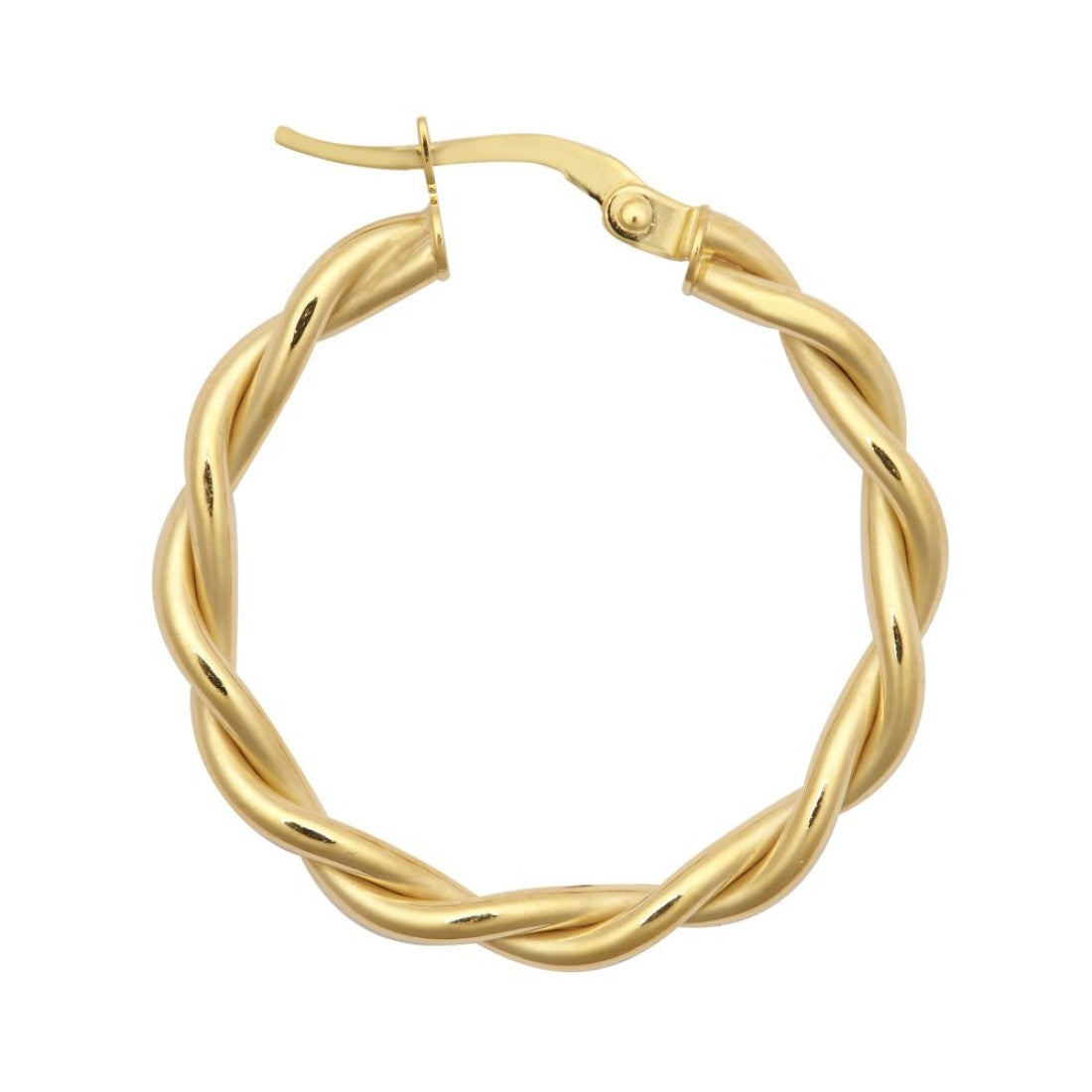 9ct Yellow Gold Creole Earrings (Jer785c)