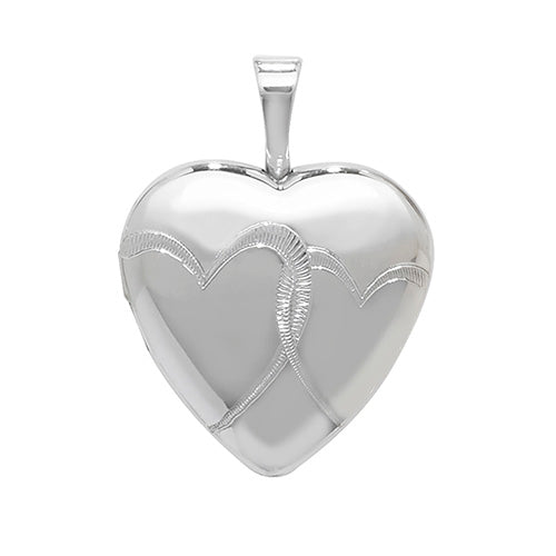 Silver Heart Locket (6896)