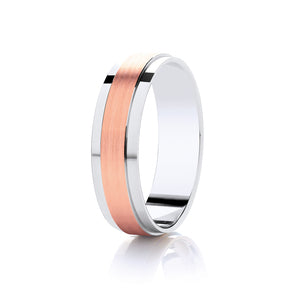 Two Colour Wedding Ring (Dc311bc)