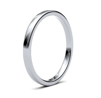 9ct 2mm Medium Soft Court Wedding Ring (2Lms-9r)