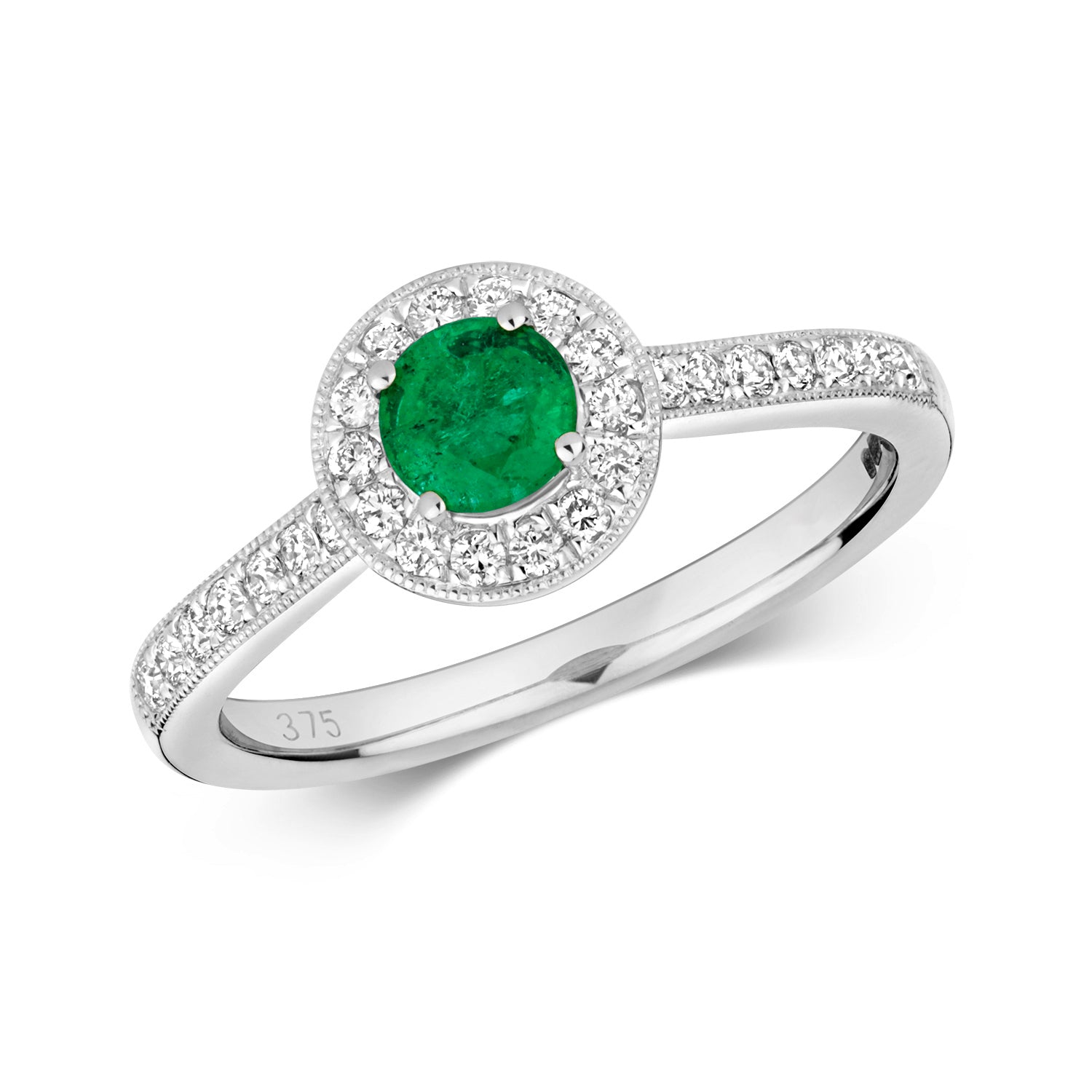 Emerald & Diamond Ring (Rd414e)