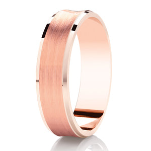 9ct Brushed Concave Court Wedding Ring (DC139bc)