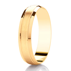 9ct Brushed Centre Flat Court Wedding Ring (Dc311bc)