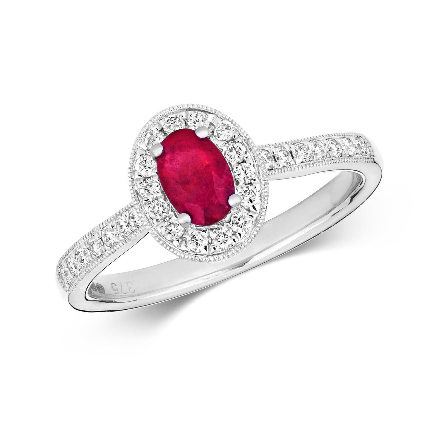 Oval Ruby & Diamond ring (rd416r)