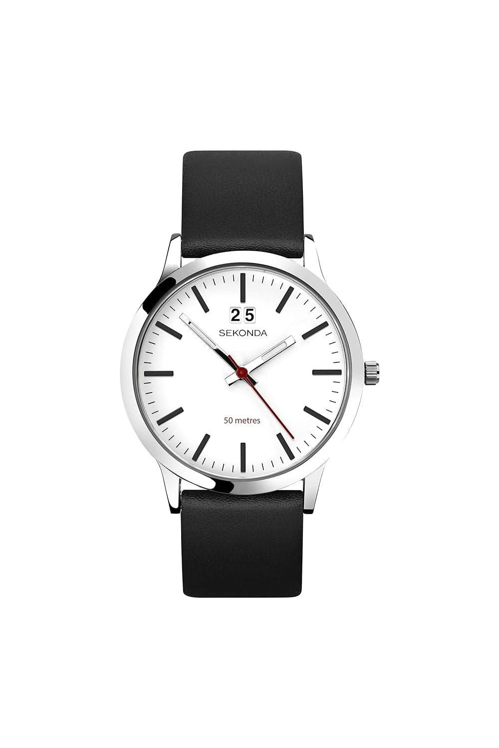 (1939) Sekonda Black Leather Gents Watch