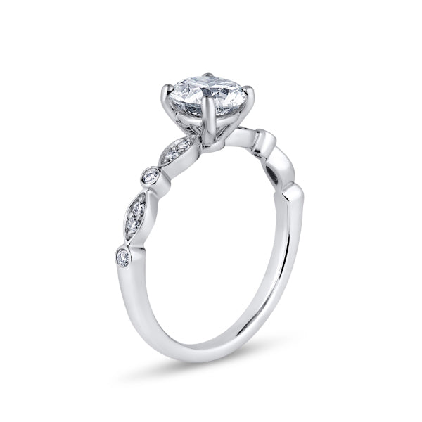 .65ct Halo Set Brilliant Lab Grown Diamond Solitaire Ring. (Rsv01)