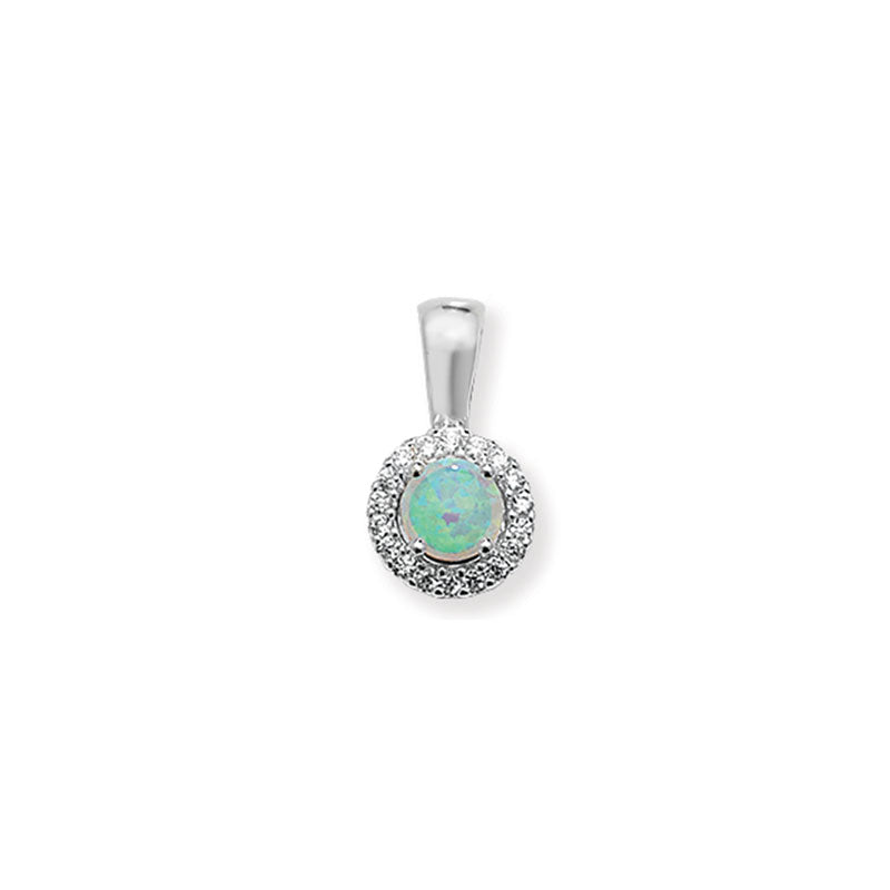 Silver Cubic Zirconia Pendant (Sp361b)