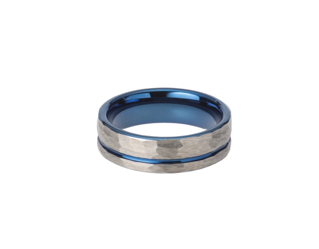 Tungsten 7mm Blue IP Plating Wedding Ring (TUR 81)