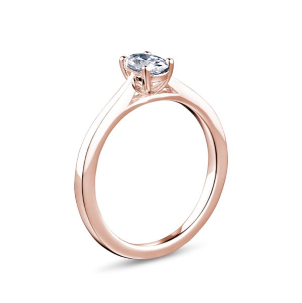 1.41ct Oval Lab Grown Certified Diamond Solitaire Ring (Opp01)