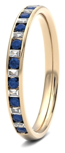 18ct Gold Sapphire & Diamond Eternity Ring (RBB 330 040 040)