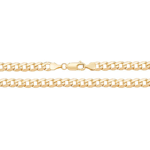 9ct Yellow Gold Curb Bracelet (Ch440-7)