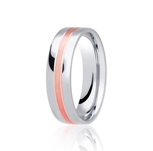Two Colour Wedding Ring (Dc314bc)
