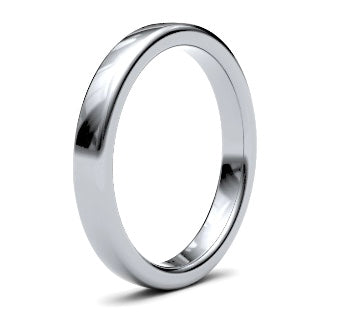9ct 3mm Heavy Soft Court Wedding Ring (3Lhs-9w)