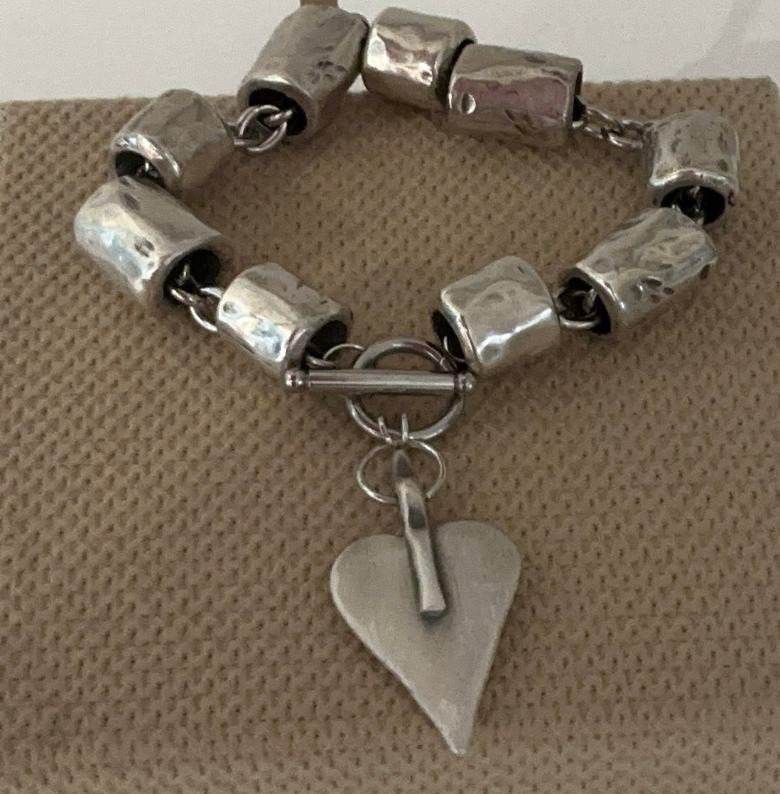 Danon Chunky Heart T-bar Bracelet