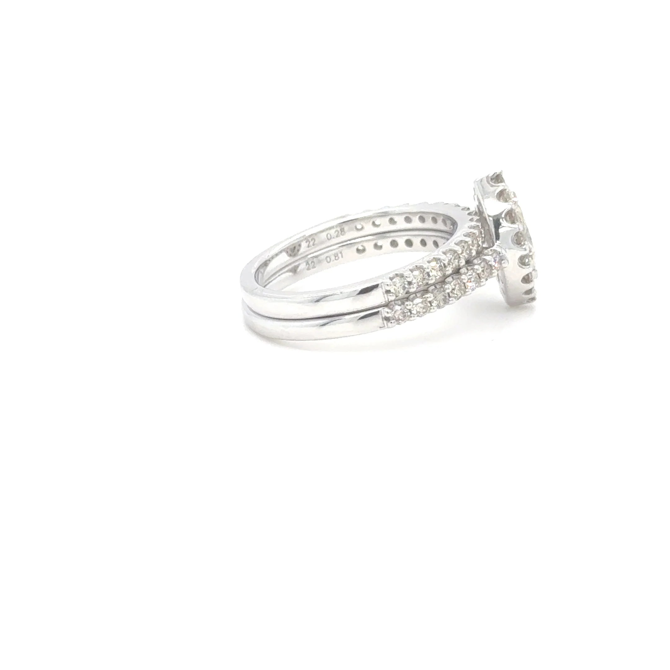 9ct White Gold Marquis Diamond Bridal Set (E13782)