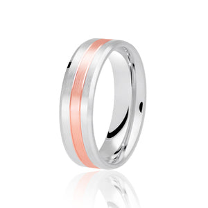 Two Colour Wedding Ring (Dc103b)