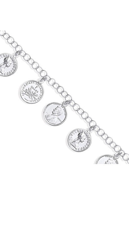Silver Coin Bracelet (Sbr0373)