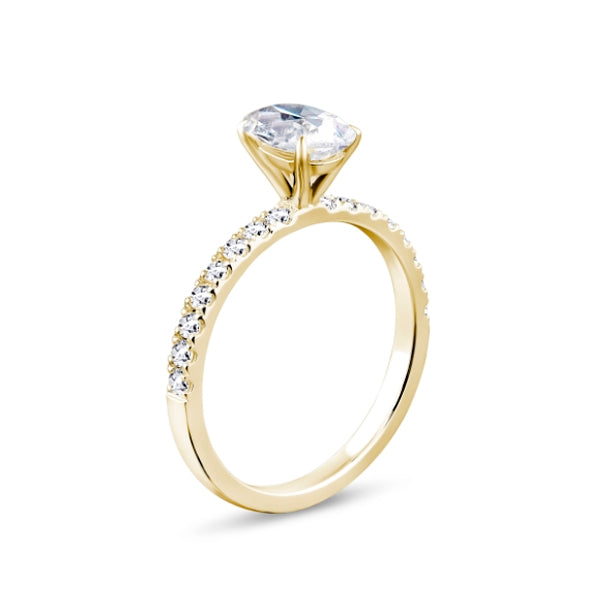 1.35ct Halo Set Oval Lab Grown Diamond Solitaire Ring. (Osp02)