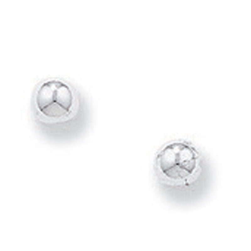 Silver 3mm Ball Stud Earrings (Se360a)