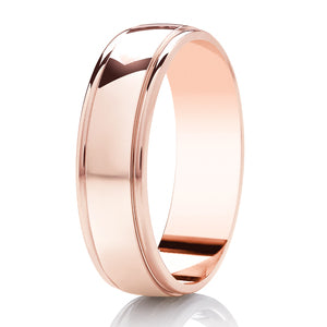 9ct Diamond Cut Polished Edge Wedding Ring (Dc115)