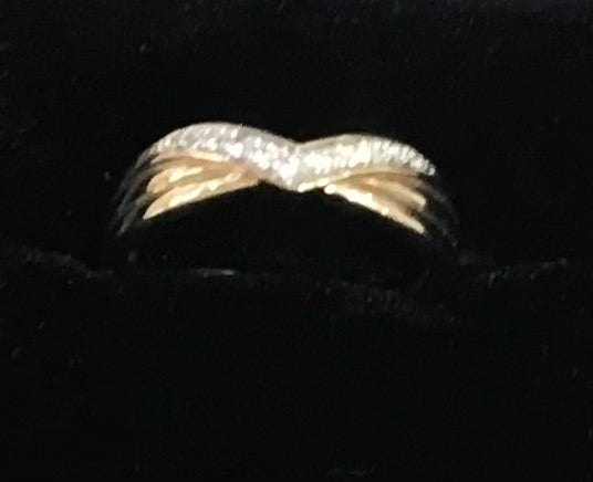 9ct White Gold Diamond Wishbone Wedding Ring (R11417a)