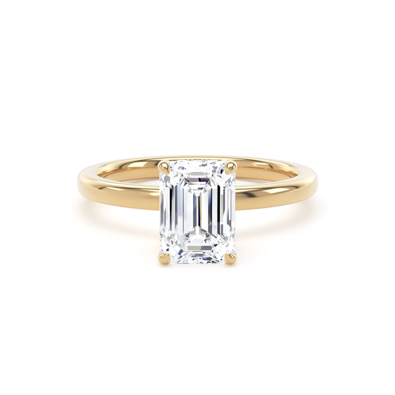 1.10ct Halo Set Emerald Lab Grown Diamond Solitaire. (Eps02)