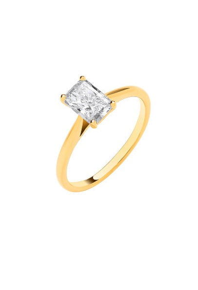 1.02ct Emerald Cut Lab Grown Certified Diamond Solitaire Ring (Lgdr027-m)