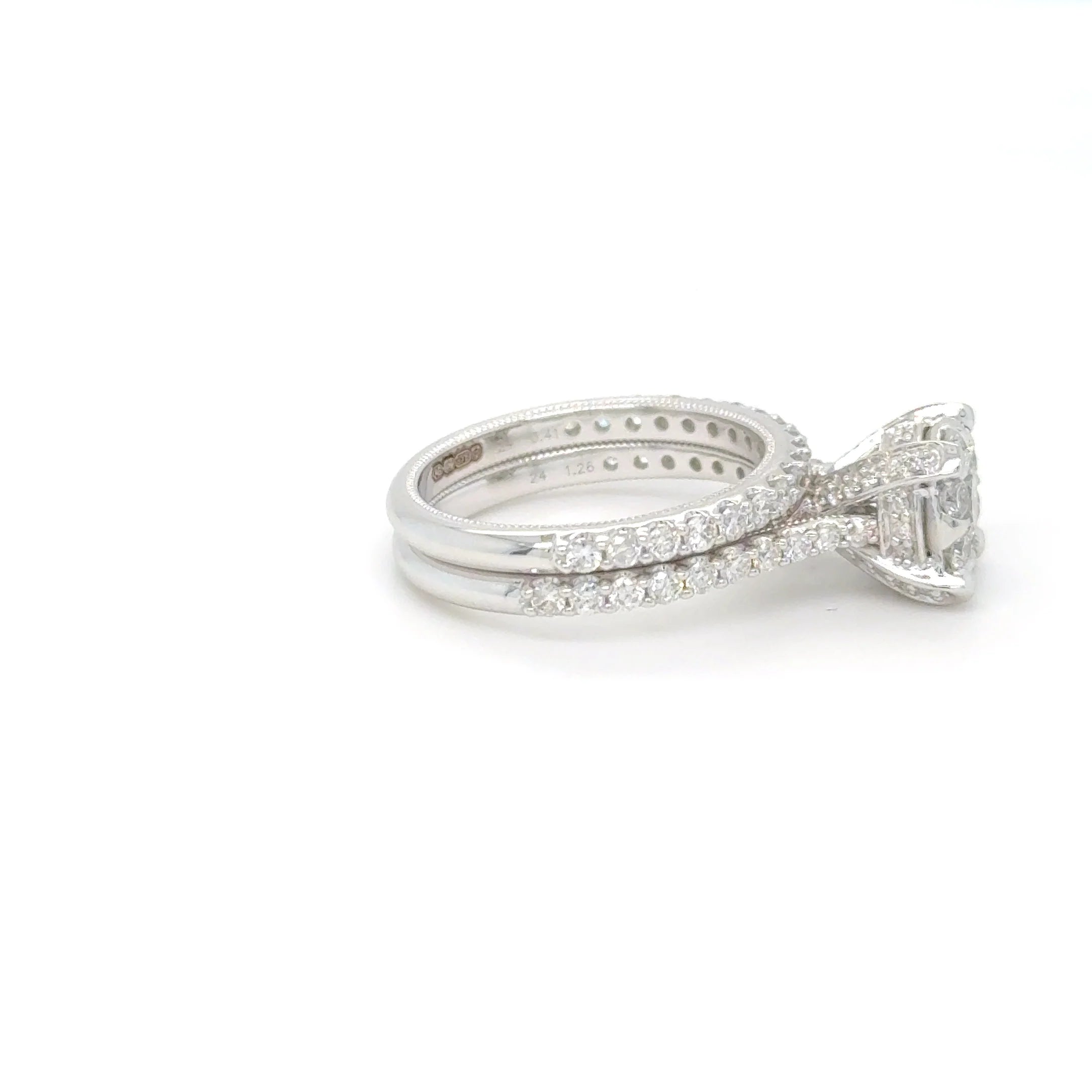 9ct White Gold Diamond Bridal Set (Es15961)