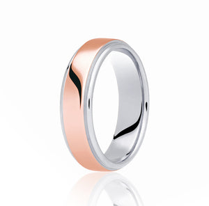 Two Colour Wedding Ring (Dc303)