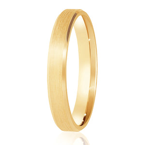 9ct Brushed Finish Flat Court Wedding Ring (DC163)