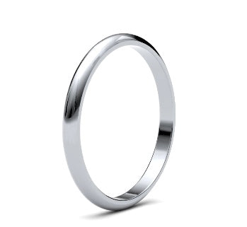 9ct 2mm Medium D Shape Wedding Ring (2Lmd-9y)