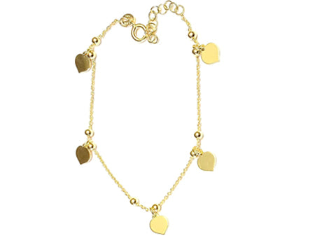 Silver Gold Plated Heart Bracelet (Bpyg123)