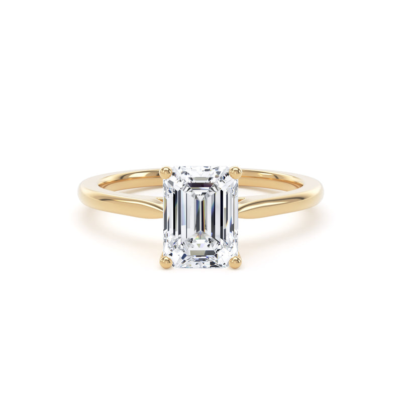 1ct Emerald Cut Lab Grown Diamond Solitaire Ring (Epp01)