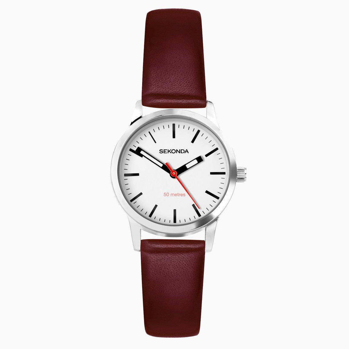 (40483) Sekonda Red Leather Ladies Watch