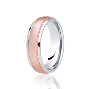 Two Colour Wedding Ring (Dc313bc)