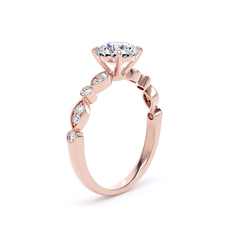 1.15ct Halo Set Brilliant Lab Grown Diamond Solitaire Ring (Rsv01)