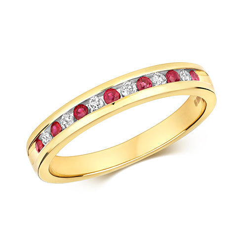 Ruby & Diamond Eternity Ring (Rd582wr)