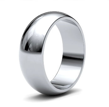 9ct 8mm Medium D Shape Wedding Ring (8Gmd-9r)
