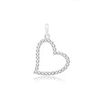 9ct White Gold Heart (Pn1311w)