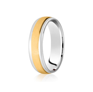 Two Colour Wedding Ring (Dc115bc)