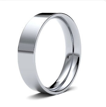 9ct 6mm Medium Flat Court Wedding Ring (6Gme-9w)