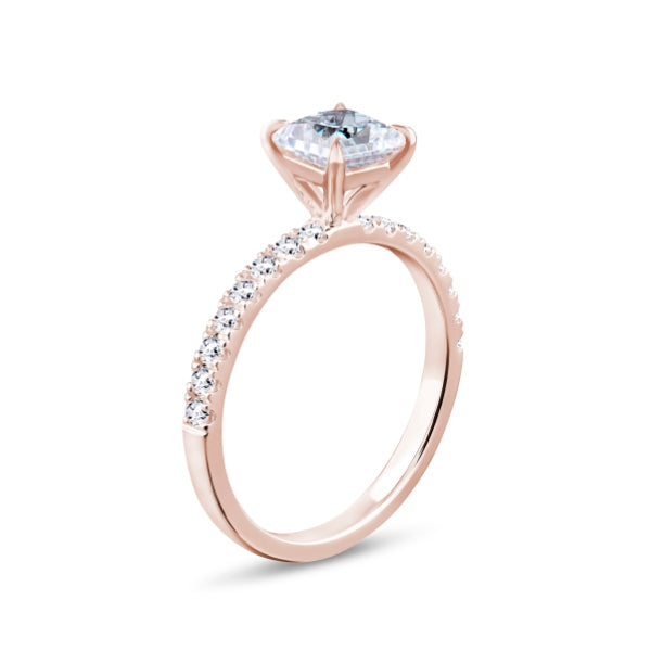 1.35ct Halo Set Princess Lab Grown Diamond Solitaire Ring. (Psp01)