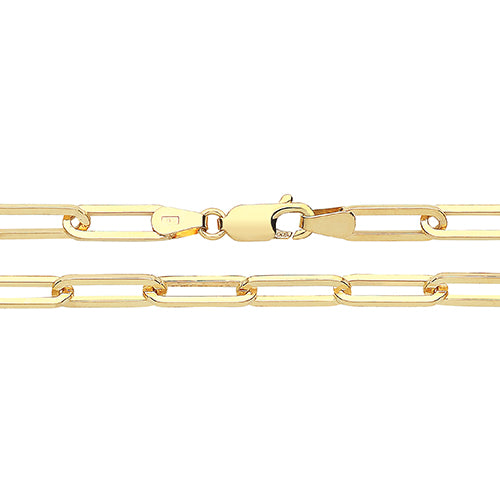 9ct Yellow Gold Paper Link Bracelet (Ch547-07)